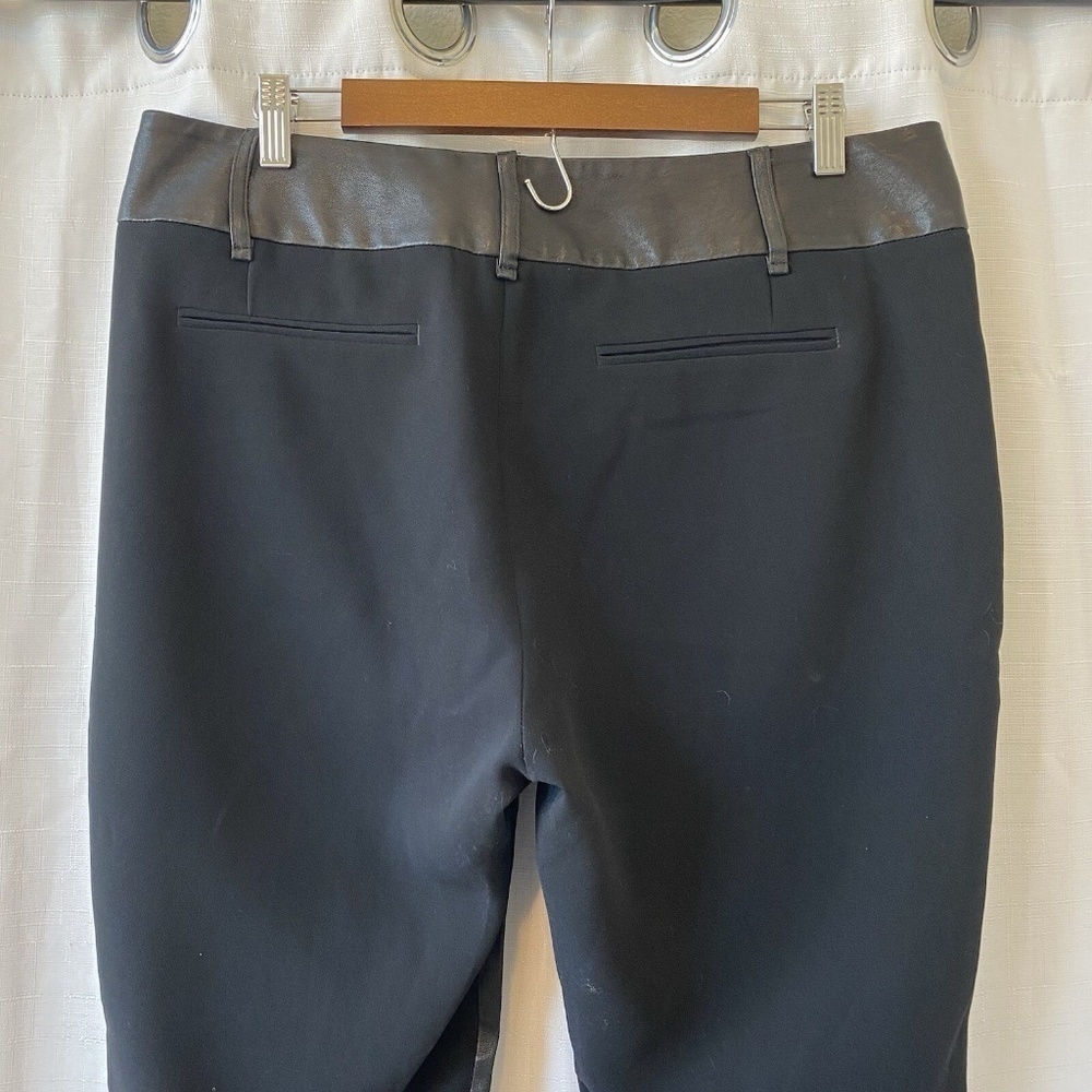 Rag & Bone Womens Lamb Leather Combo Mid Rise Slim Leg Trouser Black Size 12 - Picture 8 of 15